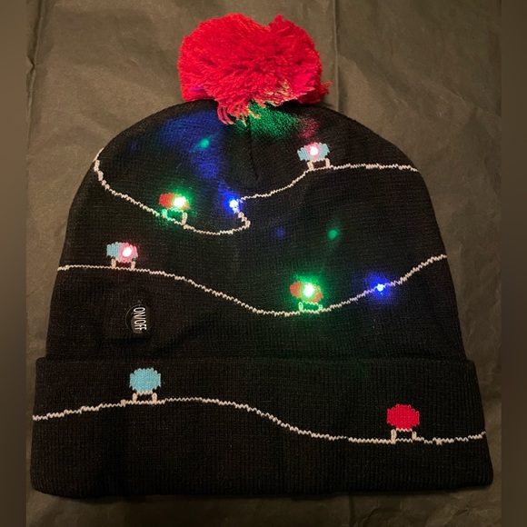 Christmas Lights LED Unisex Knitted Beanie - Picture 3 of 3